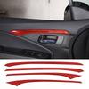 For Honda Pilot 2015-2019 Red Soft Carbon Fiber Air Vent Frame Vanity Mirror Cover Interior Decorative Sticker Auto Parts X12