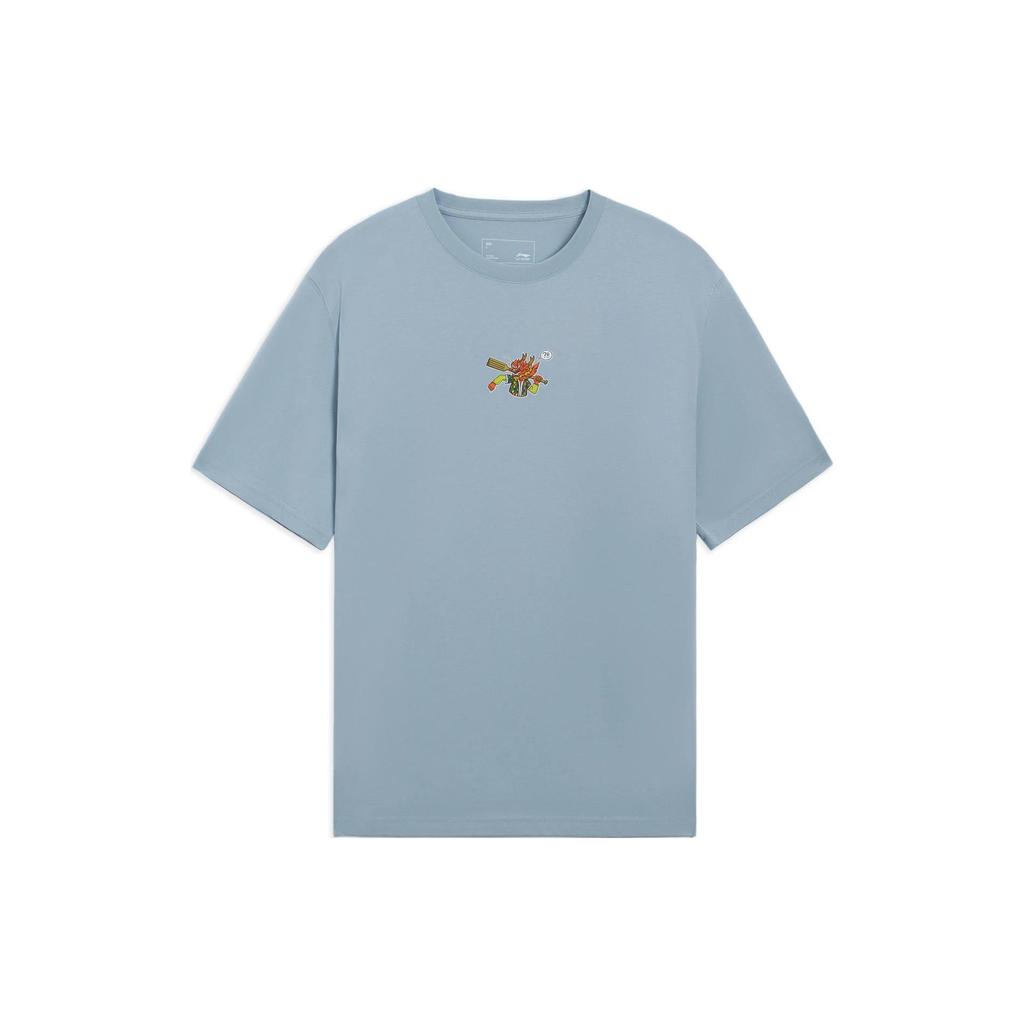 Li Ning Sports Trendy Collection T Shirt Men's Mist Blue AHSS367-6