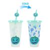 710ML Color Transforming Plastic Cup For Cold Drink Halloween Party Essential With Secure Covers And Sustainable Design