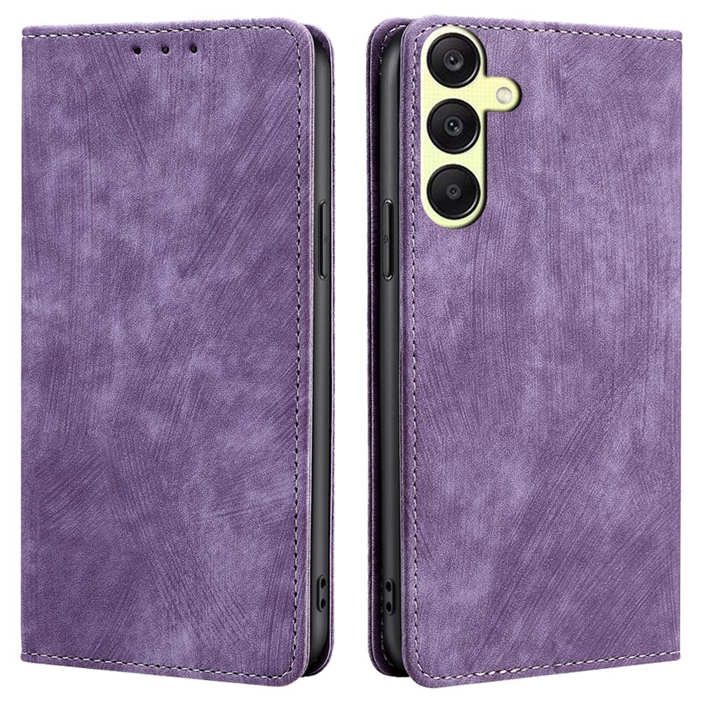 For Samsung Galaxy A25 5G (Global) (161.0 X 76.5 X 8.3mm) Case RFID Blocking PU Leather+TPU Wallet Phone Cover