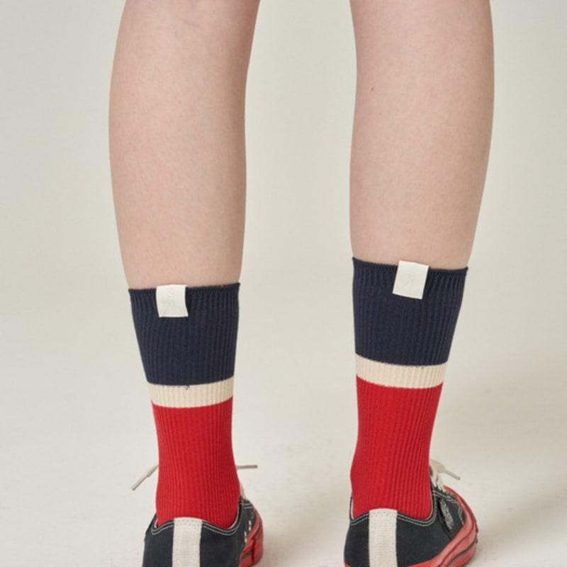 SHOWPIECE Color Block Socks_RD