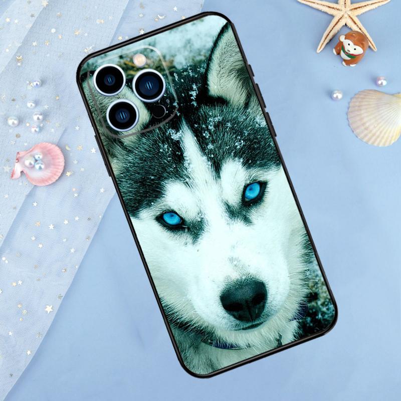 Animal Dog Husky Case For iPhone 17 Pro Max16 15 14 13 11 12 Pro Max Plus 12 13 Mini 16e 17 Air Back Cover
