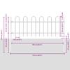 Garden Fence Panel 2 pcs Gray 3.4 x 0.6 m Powder Coated Steel