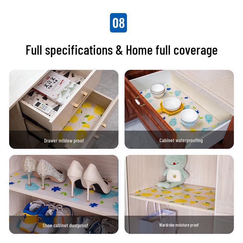 Eco-Friendly Waterproof & Oil-Proof Mat for Kitchen, Drawer, Cabinet, Wardrobe, and Desk