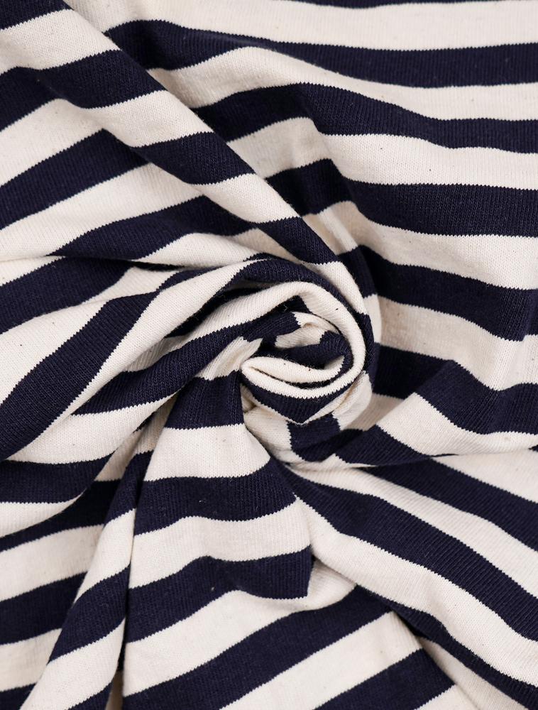 LA MAISON STUDIO Maison Circle Bear Friends Stripe Ringer Short Sleeve Navy(Fcg2Ts761W)