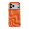 Simple  Orange Irregular Ripple Phone Case For For Iphone 17 Pro Max Air 16 1 14 13 12 11 Soft Matte TPU Back Cover