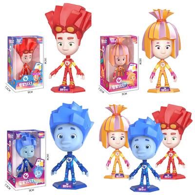 The Fixies Cartoon Doll Noliks Fire God Brother Adorable Action Figure Transforming Playthings Tabletop Ornament Model Children Birth Date Gifts