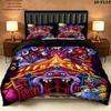 Killer Klowns Outer Space Pattern Bedding uilt Set uilt Cover Pillowcase Home Decoration Birthday Gift (1 * duvet cover + 2 * pillowcase without core)