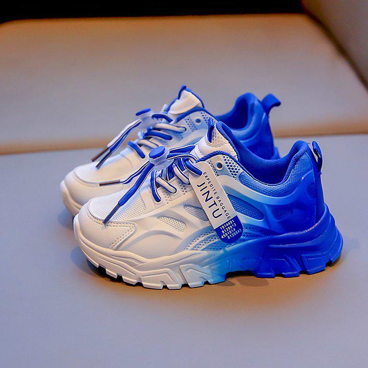 Girls' Summer 2025 White Mesh Breathable Sports Shoes
