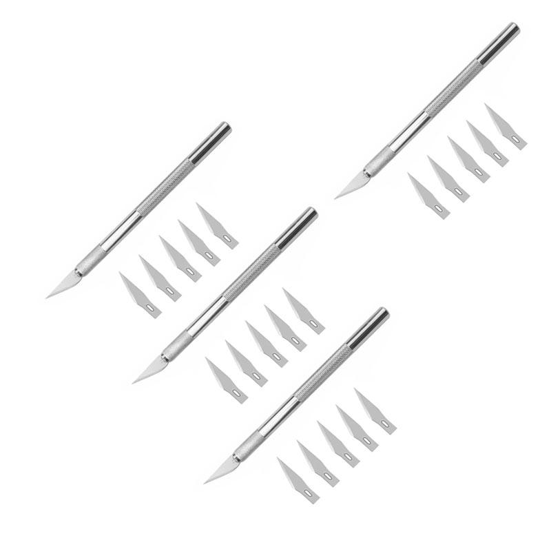 1/2/3/4/5/6 Set Anti-Rutsch Metall Skalpell Messer Werkzeuge Kit Cutter Gravur Bastelmesser für Mobiltelefon DIY Reparatur Handwerkzeuge