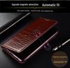 Compatible with iPhone 12 to 18: Genuine Leather Flip Protective Case