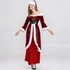 Dress Christmas Cosplay Cloth Hat Women Evening Dress Elegant Santa Claus Cosplay Costume  Adults