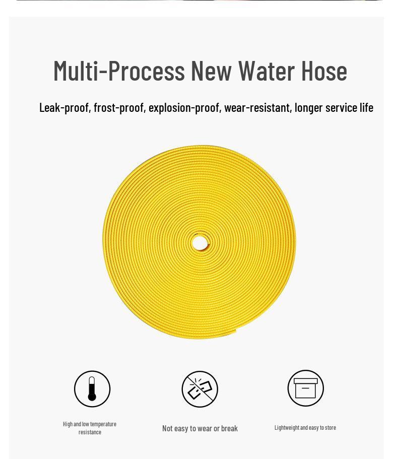 4-Point TPE Garden Hose: Home Car Wash & Watering with Water Gun Nozzle