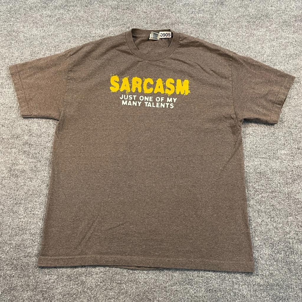 Maglietta Vintage Y2K Divertente Sarcasmo Solo Uno dei Miei Molti Talenti Umorismo XL 23x30 Grigio