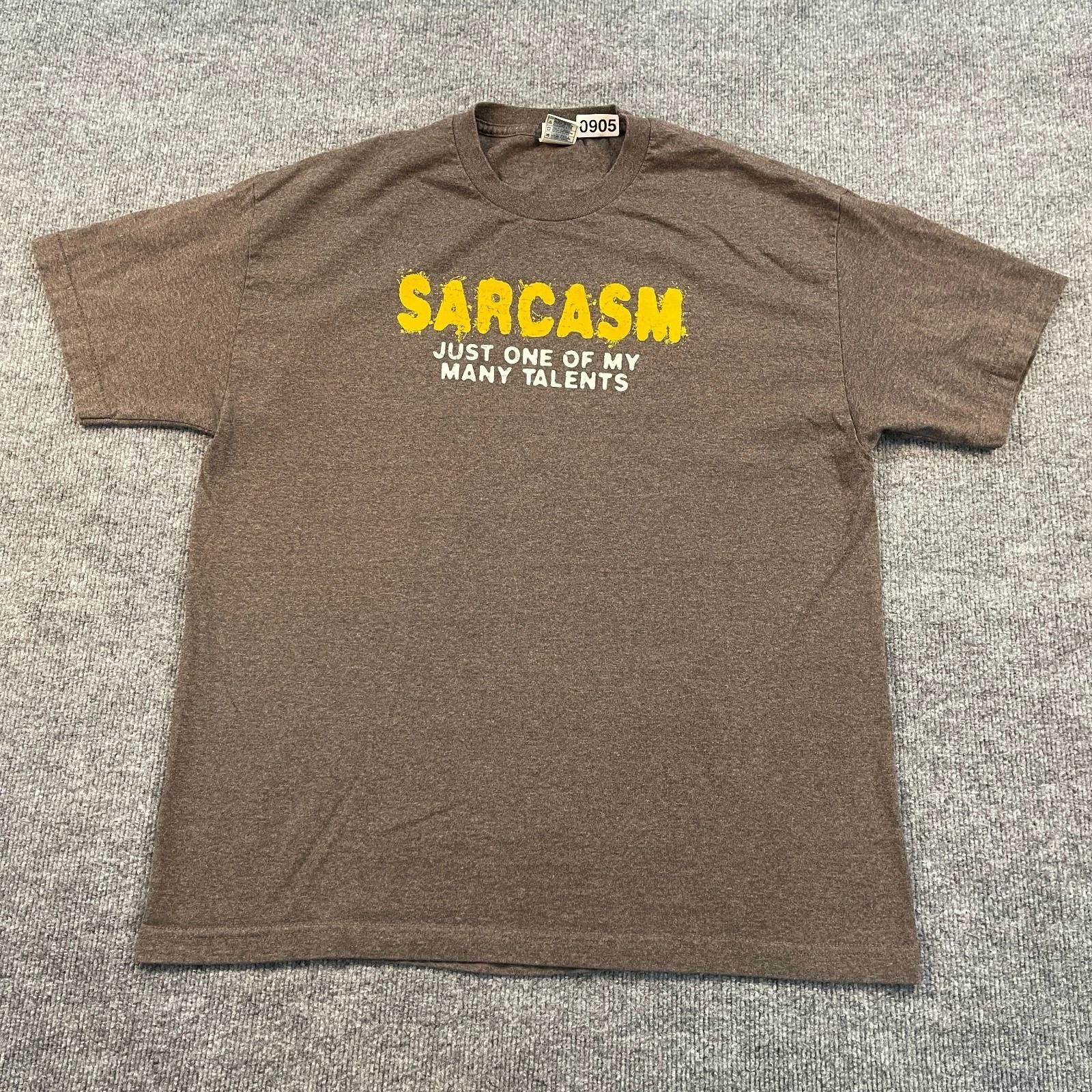 

Vintage Y2K Funny Sarcasm Just One Of My Many Talents Humor Shirt XL 23x30 Gray 4XL