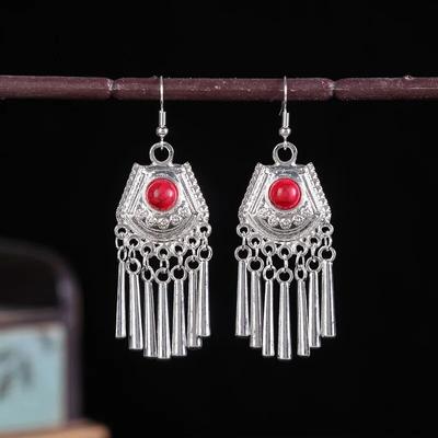 Vintage Bohemian Style Dangle Σκουλαρίκια Γυναικεία Punk Ethnic Leaf Stone Drop σκουλαρίκι Κομψά μοντέρνα σκουλαρίκια Dangle Κοσμήματα μόδας