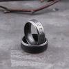 316L rostfritt stål Odin Norse Vikingamulet Rune Modestil män och kvinnor modeord RETRO Ringar Smycken med trälåda