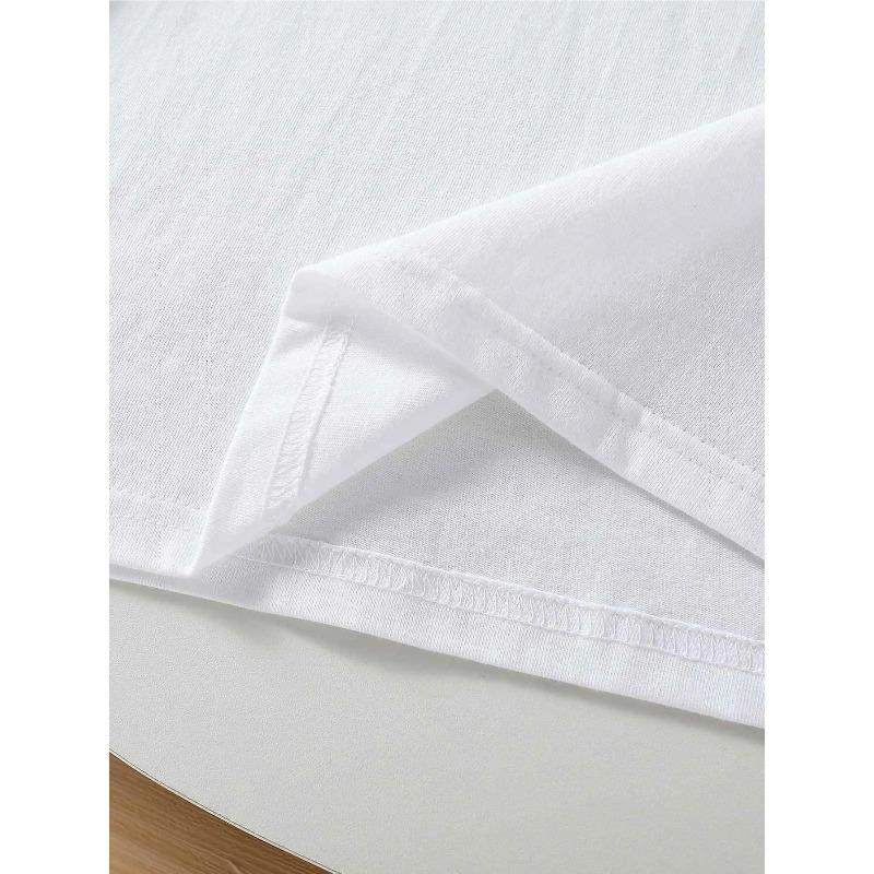 European sizes Girls Cotton Short-sleeve T-shirt, Soft and Comfortable Daily Wear, Suitable for Home, Outdoor and Sports Activities,