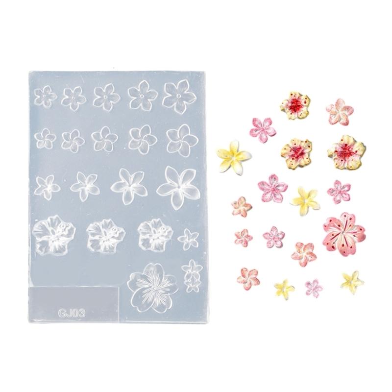 

Multiple Size Sakuras Sturdy Silicone Mould Set Portable Accessory for Craft Supplies Nails Making Plaster Crafting 1