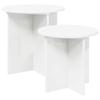 Side Table Set 2 Pcs Ø 45 X 45 Cm Engineered Wood