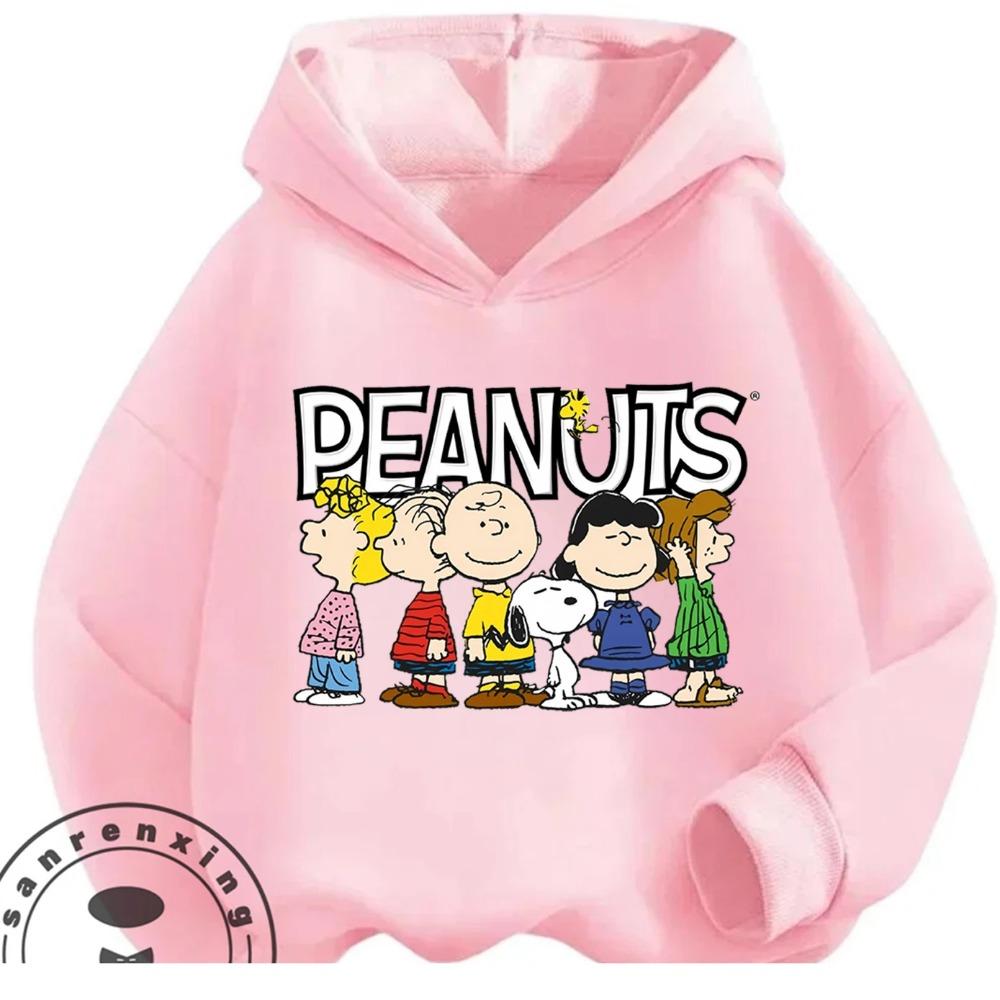Street Fashion Kids Hoodie Cute Cartoon Graphic Autumn Winter Casual Sweatshirt Snoopy