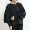 Navava Loose Fit Puff Sleeve Long Sleeve Sweatshirt With Button Point Nt3228