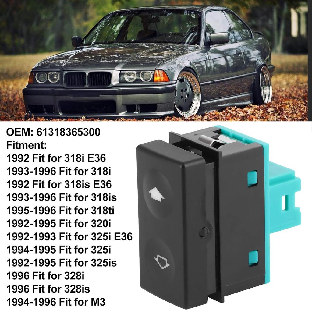 Keenso Sunroof Switch Button,61318365300 Car Sunroof Switch for E36 318i 318is 325i 328i M3 Z3