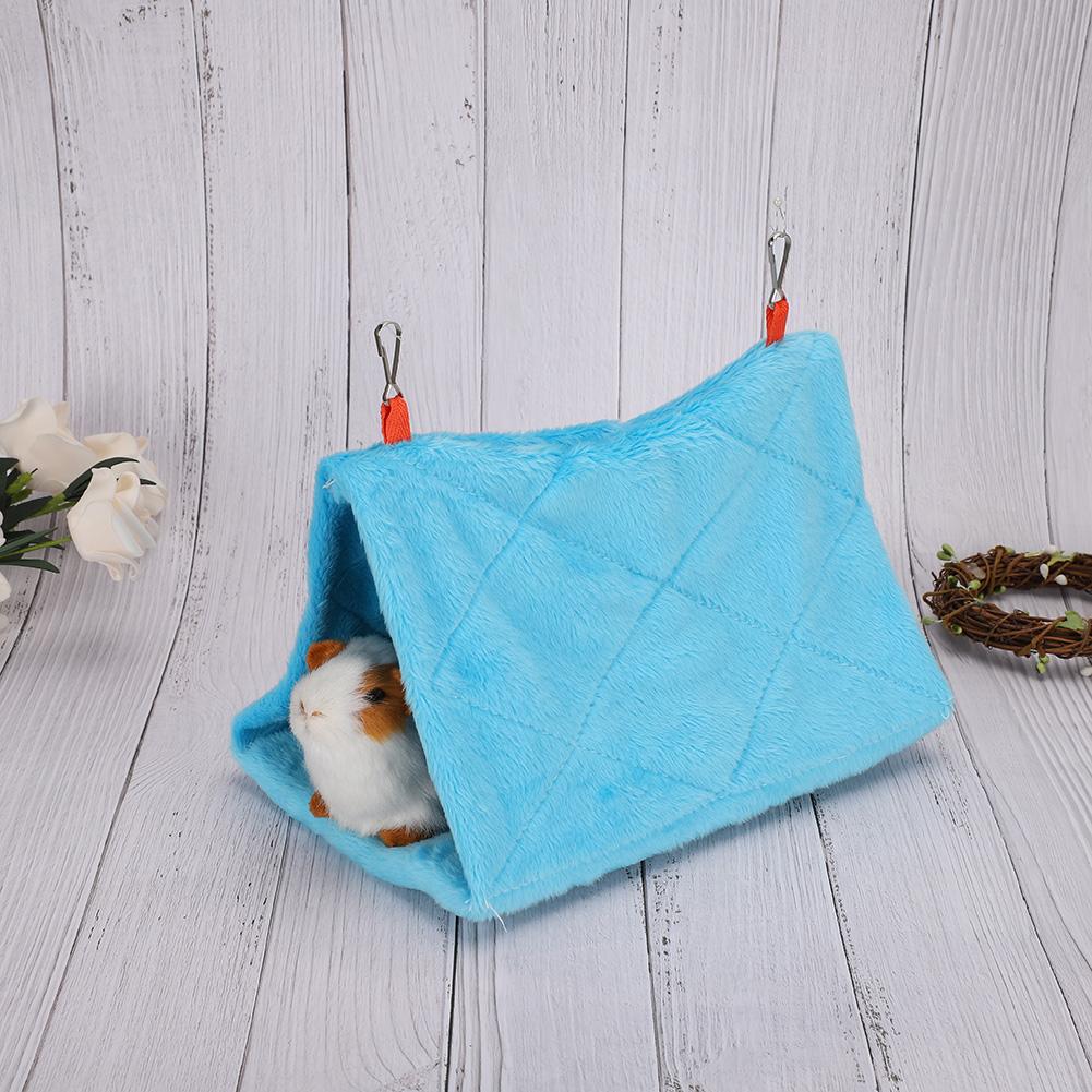 Cotton Pet Triangle Hammock Nest Keep Warm Hanging House for Hamster Sugar Glider Bird Parrotlight