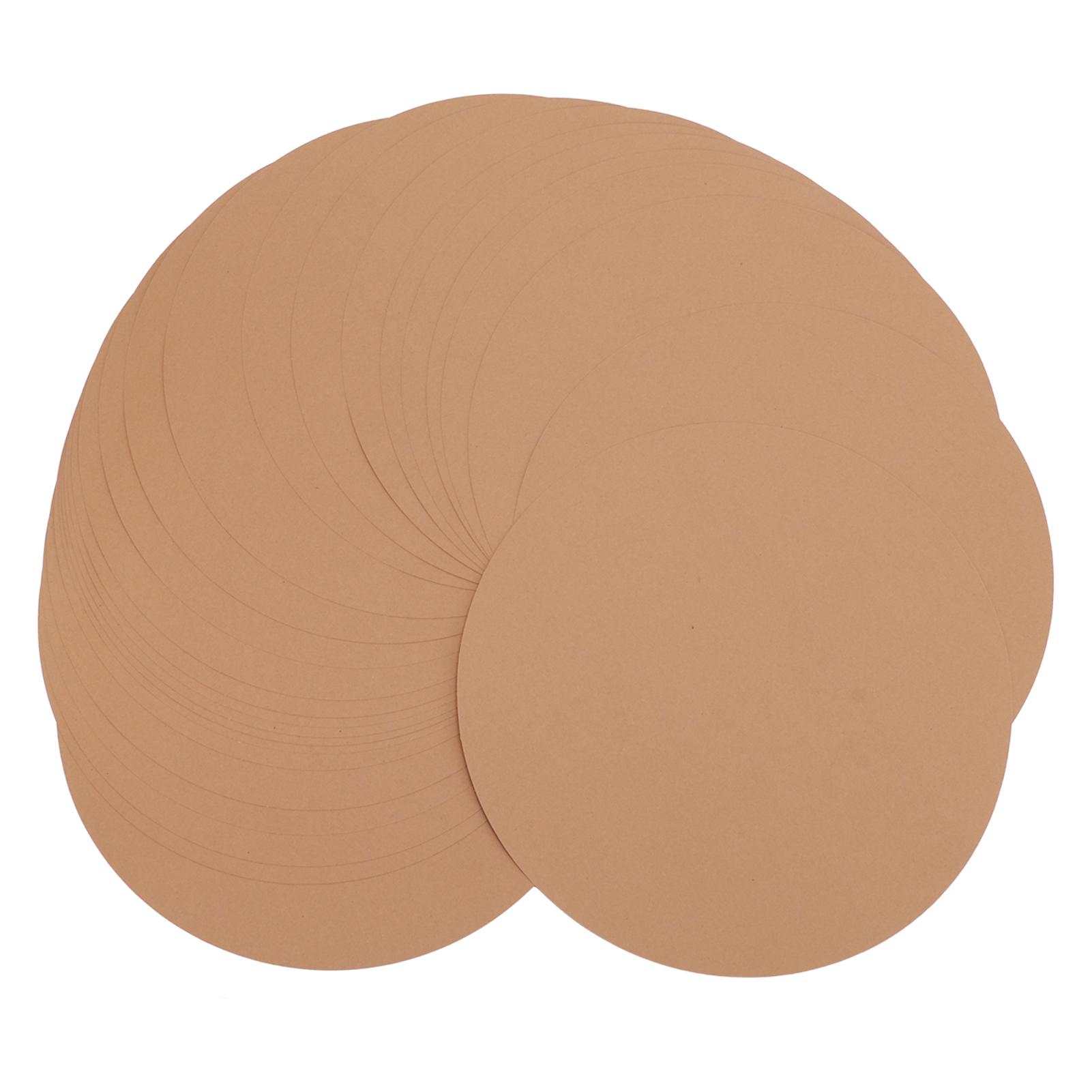 

25Pcs Round Kraft Paper 15in Large Multi Purpose Premium Material Thick Easy Storage Brown Craft Paper