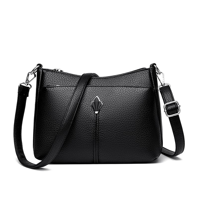 

Женская ретро сумка через плечо, простая сумка кроссбоди, однотонная сумка через плечо, подходящая для повседневного использования, поездок на работу и шопинга 28 cm x9 cm x 20cm чёрный