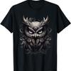 Owl Portrait Drawing Animal Print Motif Animal Lovers T-Shirt