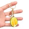 Trendy Simulated Durian Fruit Keychain Eye-catching Durian Pendant Unique Fashion Accessory for Women Gift for Friend