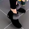 Women Boots Women's Winter Boots For Snow Slip On Ankle Boots With Fur Winter Shoes Women Keep Warm Short Boot Black