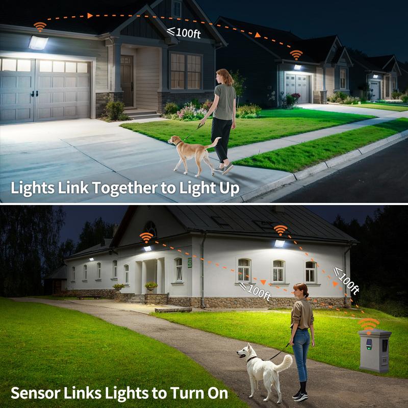 High Bright Solar Lights Outdoor Modes Motion Sensor Super Bright Wall Lamp Waterproof Street Light for Garden Yard Path Garage