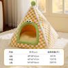 Christmas Pet House Foldable Winter Warm Cat Tent Closed Hooded Cat Bed Holiday Gift Plush Nest for Cats Dogs