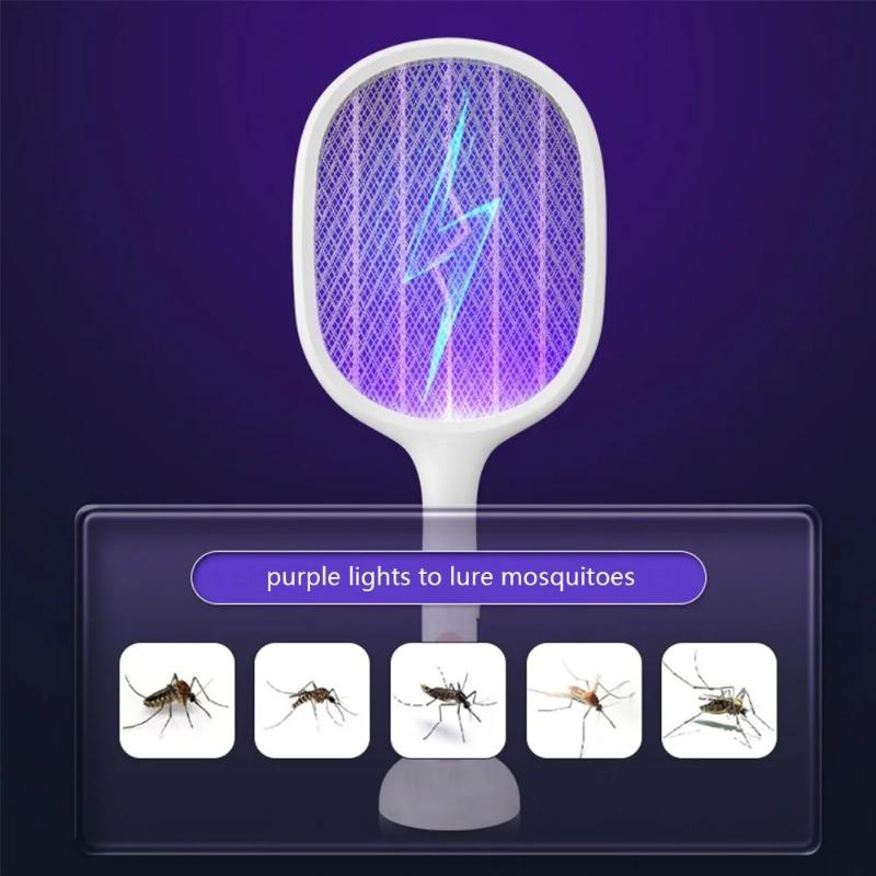 Insect Racket Mosquito Killer USB Charging Lamp Electric Shocker UV Light Fly Insect Trap Flies Summer Fly Swatter