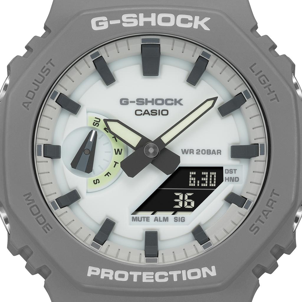 Casio Unisex Liquid Crystal/Analog Dual Display Series Gray Watch GA-2100HD-8AP GA-2100HD-8AP