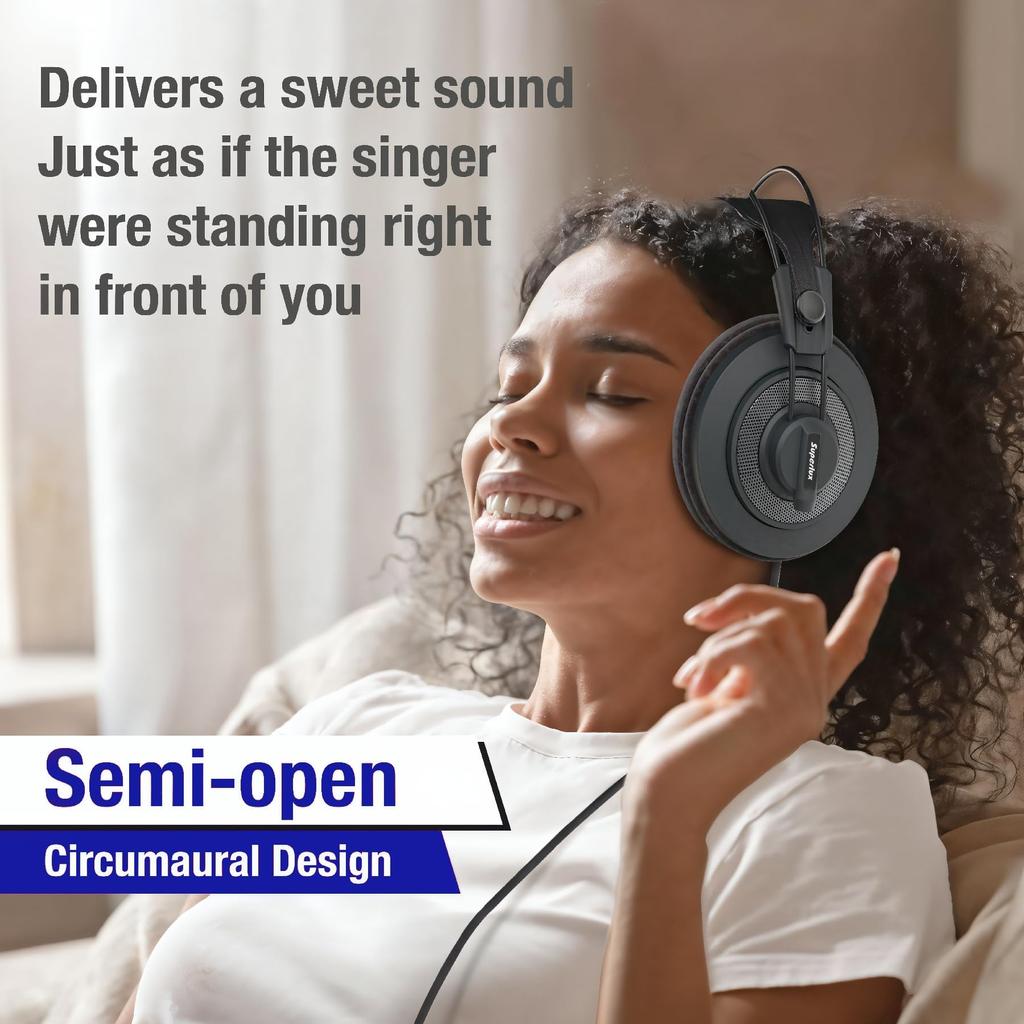 Superlux Professional Studio Monitoring Large 50mm Black HD668BMKII Headphones, Diaphragm,