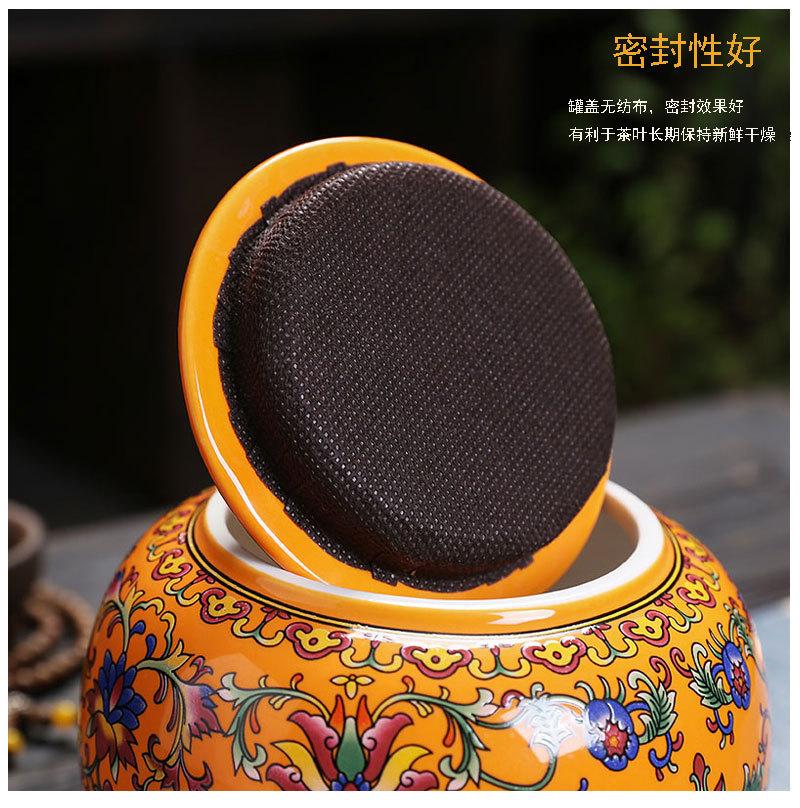 Ceramic Ginger Jar Decor Jar Big Belly Household Enamel Half Pound Sealed Jars Tea Canister Versatile Storage Jars Home Decor