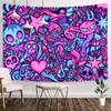 Purple Skull Tapestry Abstract Art For Living Wall Hanging Room Dorm Background Decor