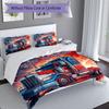 3PC Custom Name Truck Art Poster Bedding Set Duvet Cover Closure Includes 1 Duvet Cover & 2 Pillowcases for Bedroom