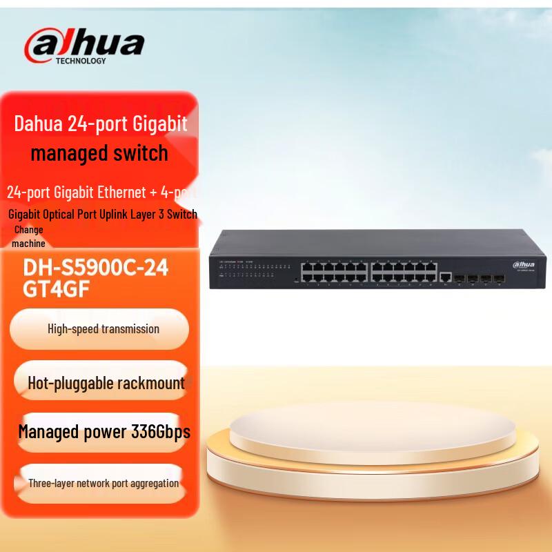 

Dahua Enterprise 24-Port Gigabit Network Switch CN plug (adapter included)