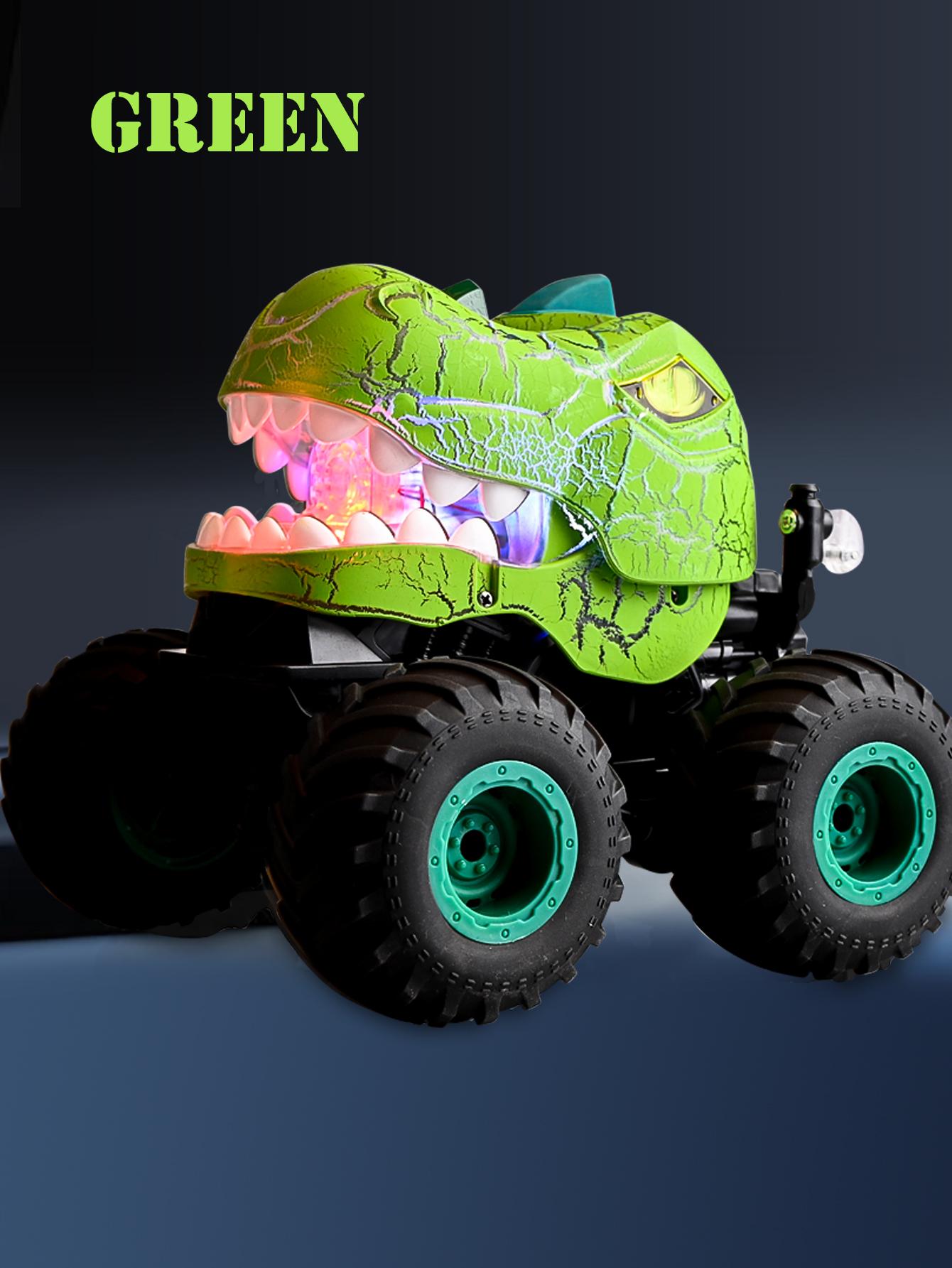 

Dinosaur Remote Controlled Car, 2.4GHz Monster Trucks Toys with Light Sound Spray, All Terrain RC Cars for 3+ Boys and Girls зелёный