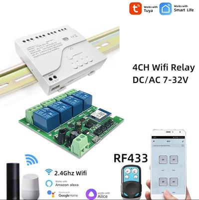 Interruttore di Accesso a Quattro Vie Smart Graffiti: Controllo Remoto 12V/24V tramite Cellulare & Alexa.