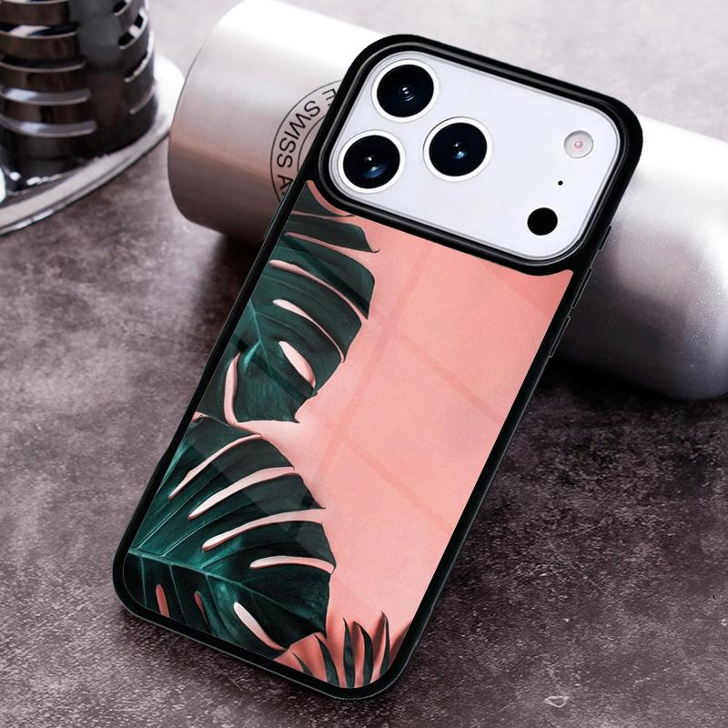 Monstera Flower Tropical Green Leaves Phone Case for iPhone 17 16 15 Pro Max Air 14 13 12 11 Plus Shockproof Capa Cover