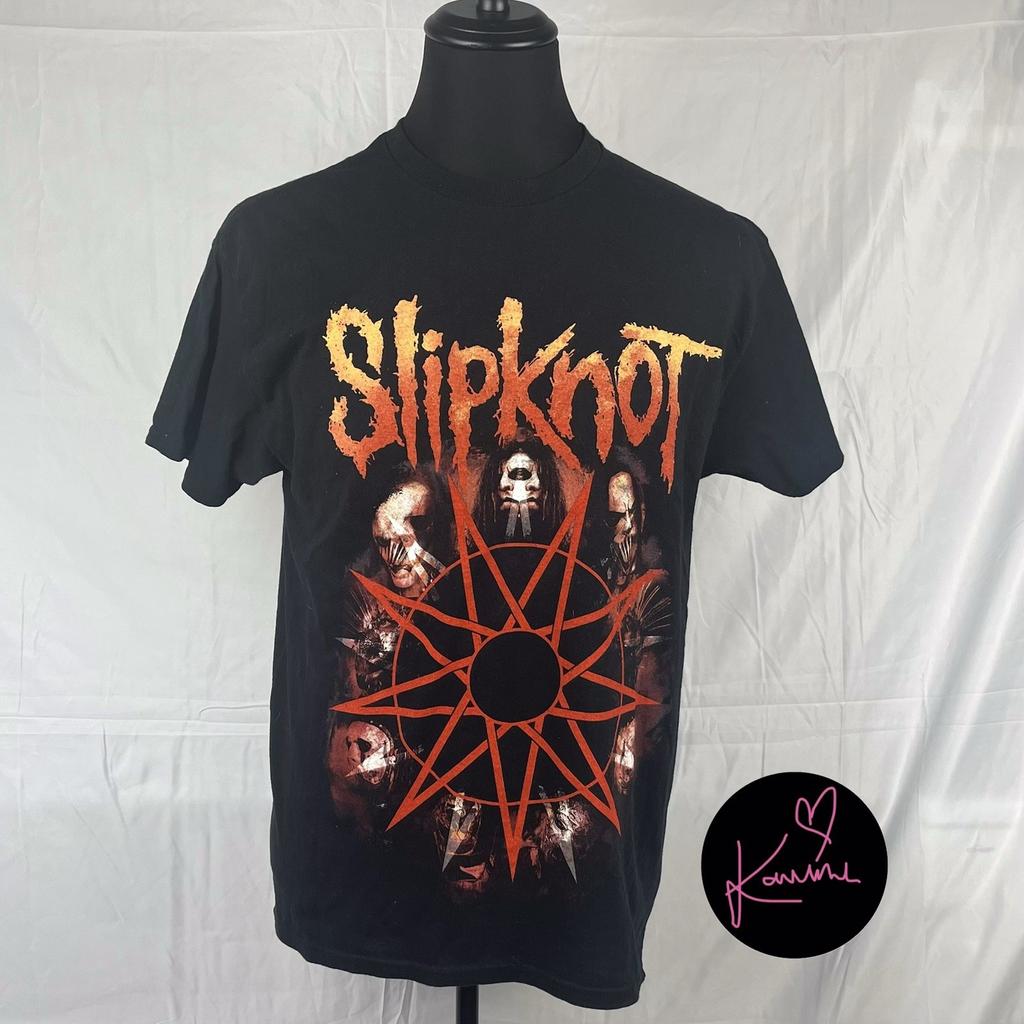 Slipknot World Tour 2023 T Shirt Size L Black Heavy Metal Band Short Sleeve