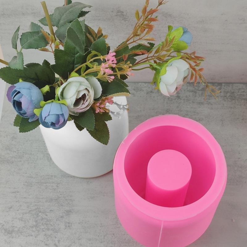 Silicone Flowerpot Mold Succulent Plants Cement Vase Resin Epoxy Mold Large Vase Gypsum Concrete Mold Handmade Craft