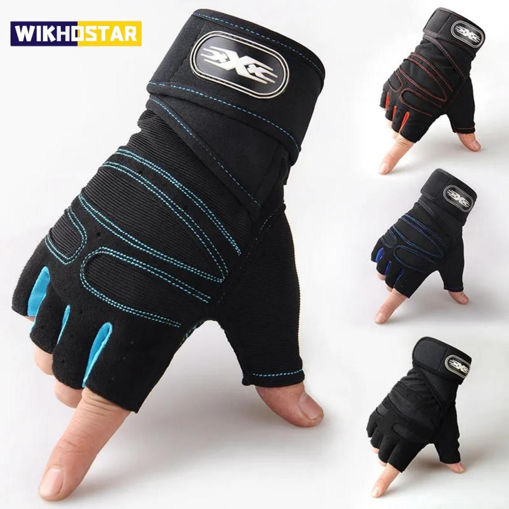 Gym Gloves for Men Women Fitness Weight Lifting Wristband Gloves Body Building Training Sports Exercise Cycling Glove Shockproof