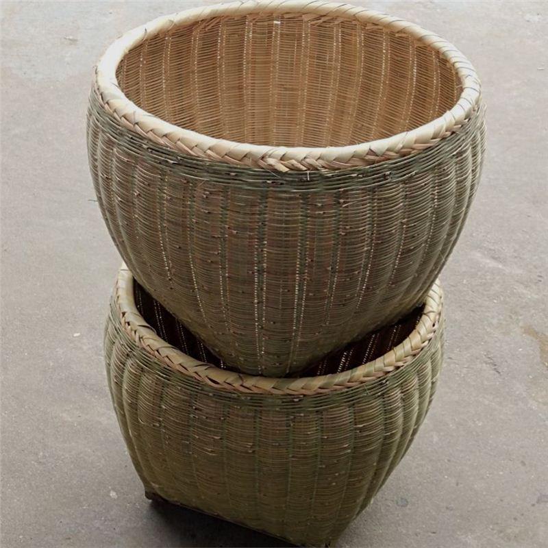 Extra Large Handmade Bamboo Woven Basket for Rice & Grain Storage