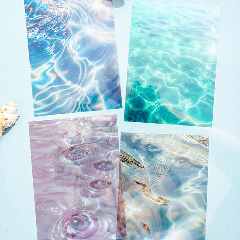 10 pcs INS Large size wave sticker sticker aesthetic Decorative Diary Scrapbooking Background sticker Deco paper Craft Supplies